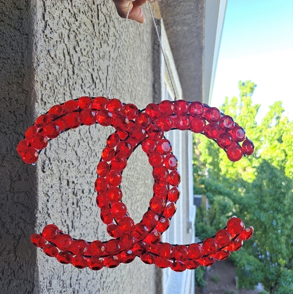 Red Diamond Wall Decor Wall Art Handmade - Picture 4 of 6
